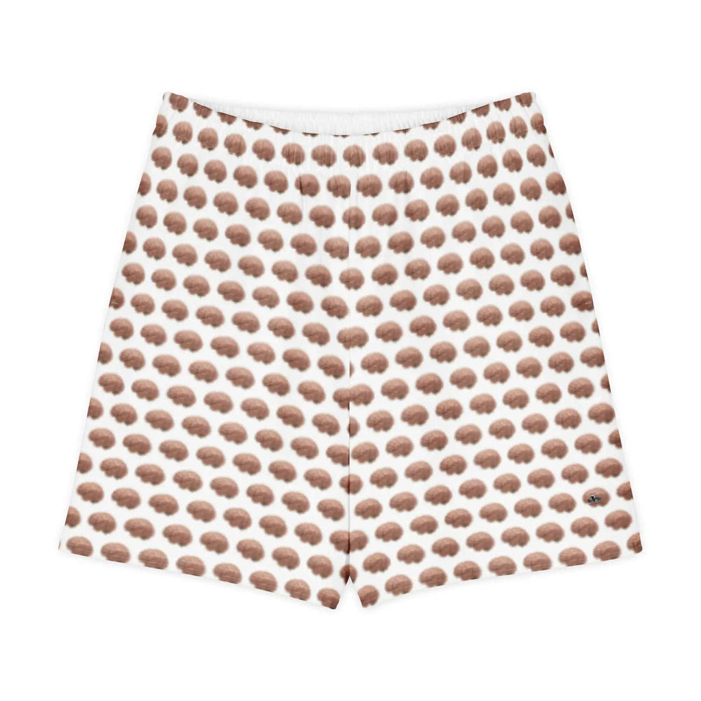 Unisex brain print shorts in soft cotton promoting Alzheimer's awareness and support