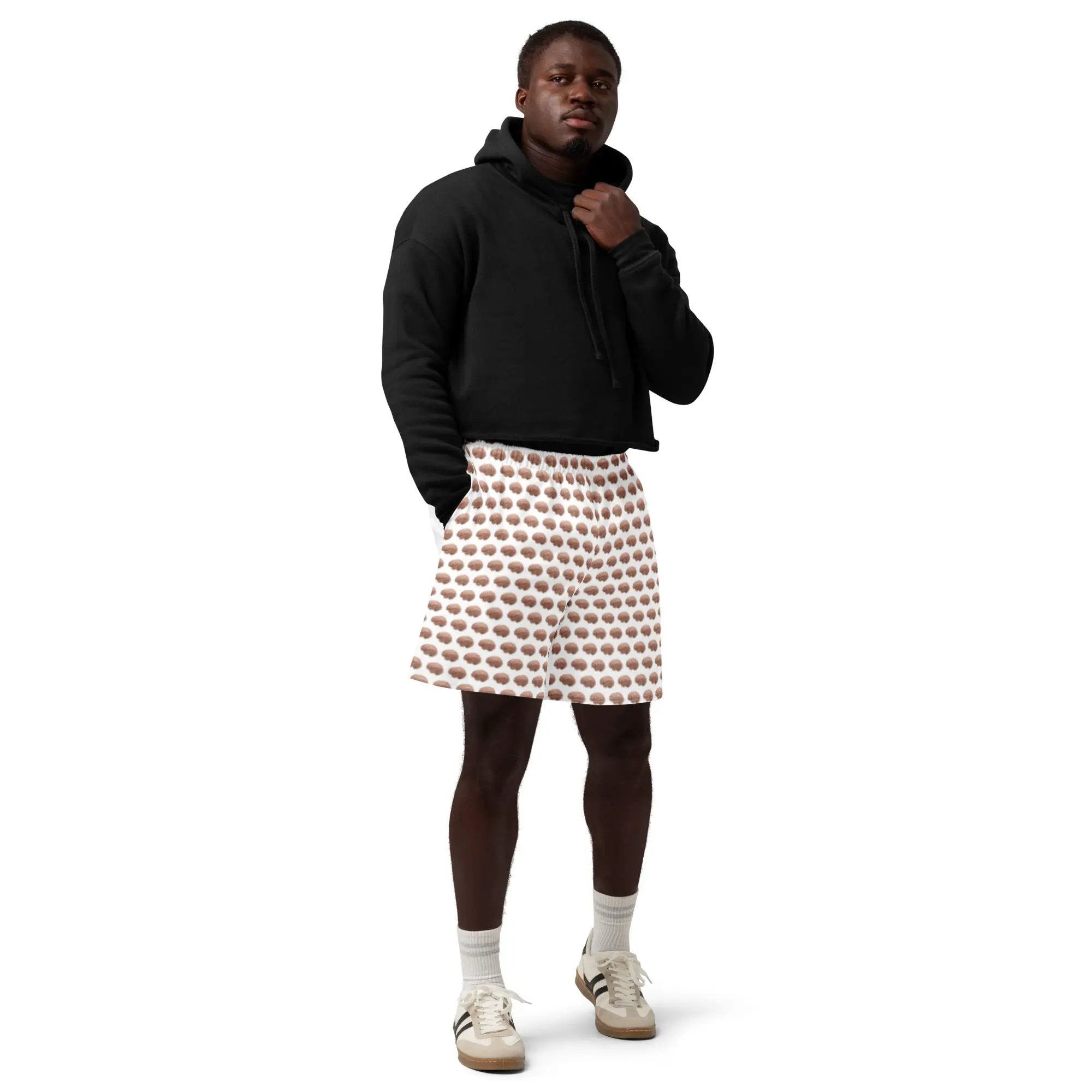 Brain Print Shorts Alzheimer's Awareness | All Over Print Unisex Cotton Long by Alzheimer's Awareness