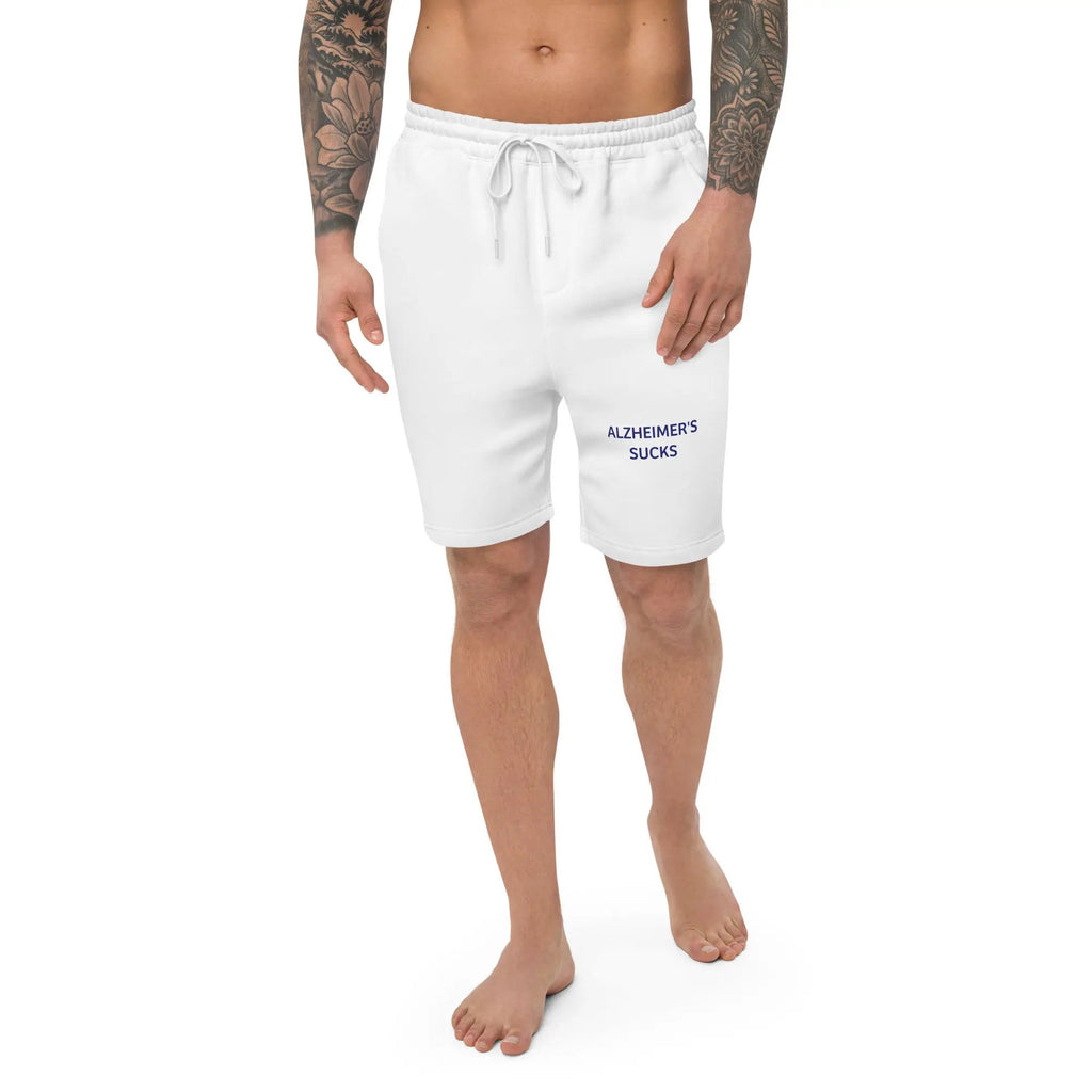 Men's Fleece Shorts Alzheimer's Sucks - Stylish Comfort for a Cause by Alzheimer's Awareness