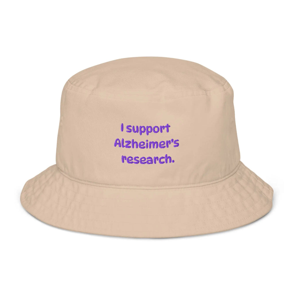 Organic bucket hat I support Alzheimer's research. by Alzheimer's Awareness