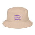 Organic bucket hat I support Alzheimer's research. by Alzheimer's Awareness