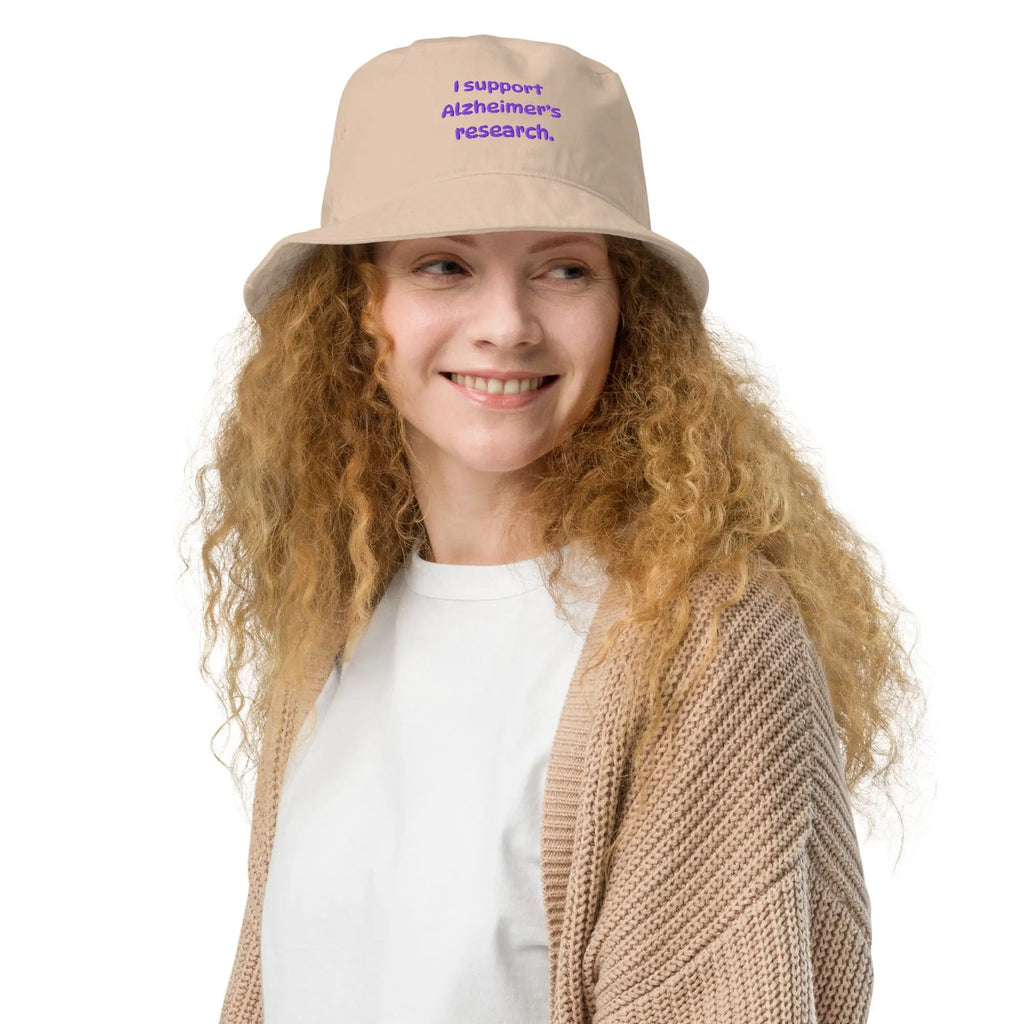 Organic bucket hat I support Alzheimer's research. by Alzheimer's Awareness