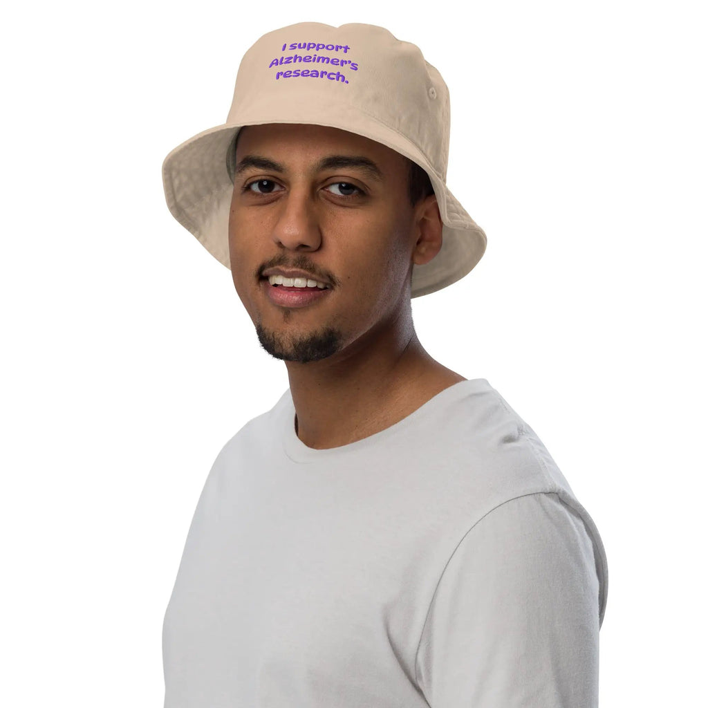 Organic bucket hat I support Alzheimer's research. by Alzheimer's Awareness