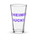 Shaker pint glass Alzheimer's Sucks by Alzheimer's Awareness
