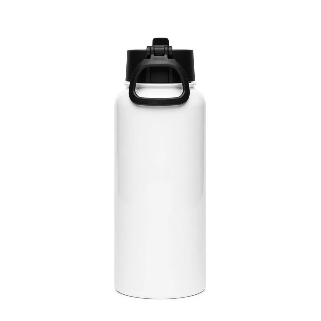 Stainless steel water bottle with a straw lid Walk o Make Alzheimer's A Memory by Alzheimer's Awareness