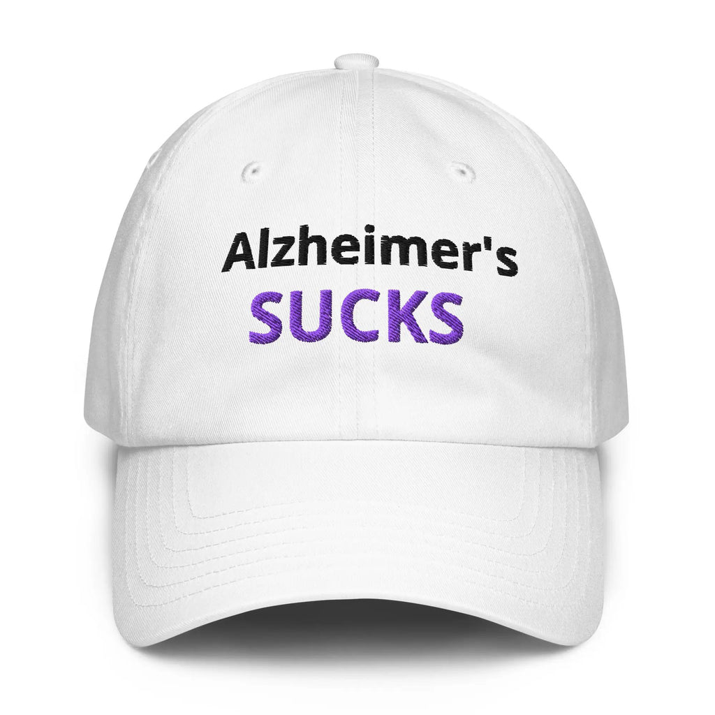 Under Armour Dad Hat Alzheimer's Awareness - Embroidered "Alzheimer's SUCKS" by Alzheimer's Awareness