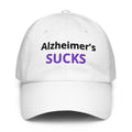 Under Armour Dad Hat Alzheimer's Awareness - Embroidered "Alzheimer's SUCKS" by Alzheimer's Awareness