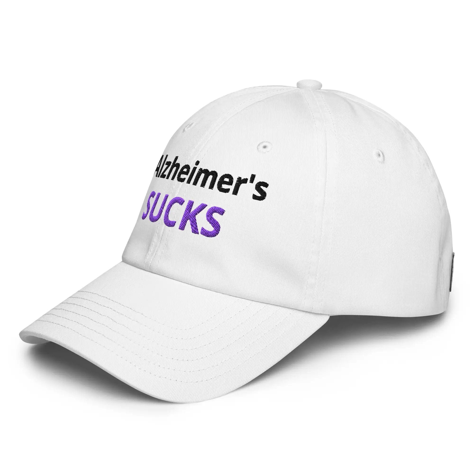 Under Armour Dad Hat Alzheimer's Awareness - Embroidered "Alzheimer's SUCKS" by Alzheimer's Awareness