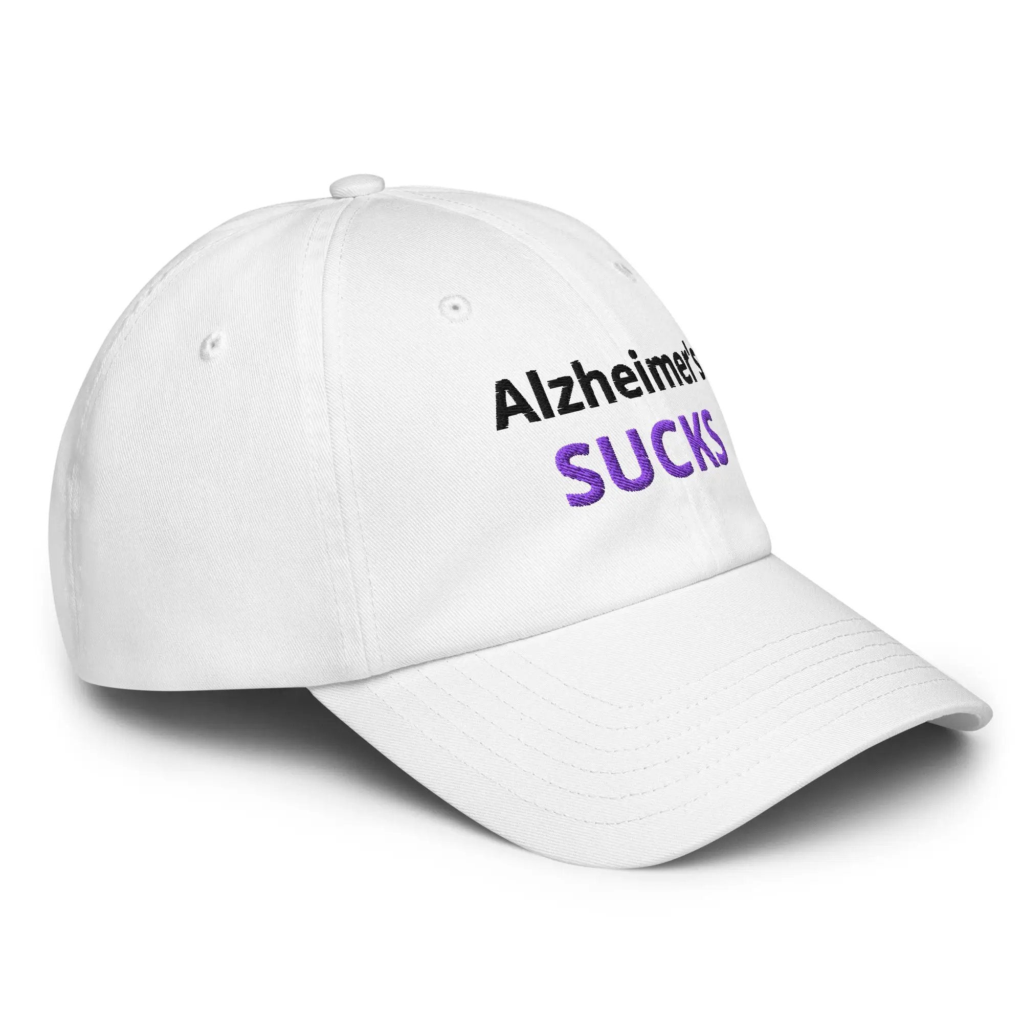 Under Armour Dad Hat Alzheimer's Awareness - Embroidered "Alzheimer's SUCKS" by Alzheimer's Awareness