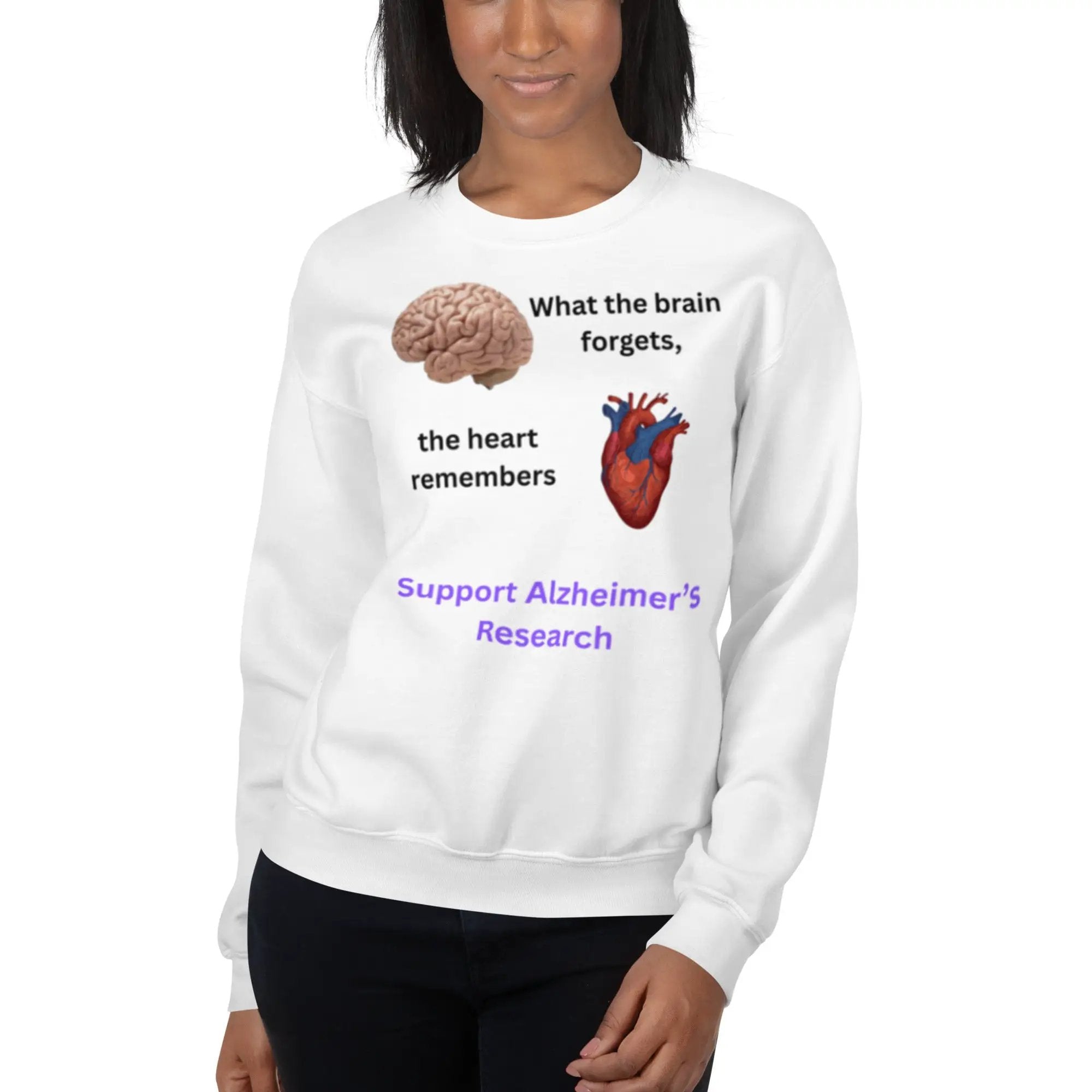When the brain forgets sweatshirt - Unisex Sweatshirt for Heartfelt Memories by Alzheimer's Awareness