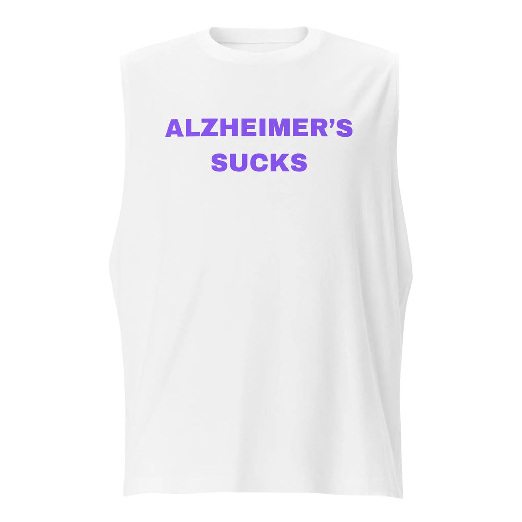 Muscle Shirt Alzheimer's Sucks by Alzheimer's Awareness