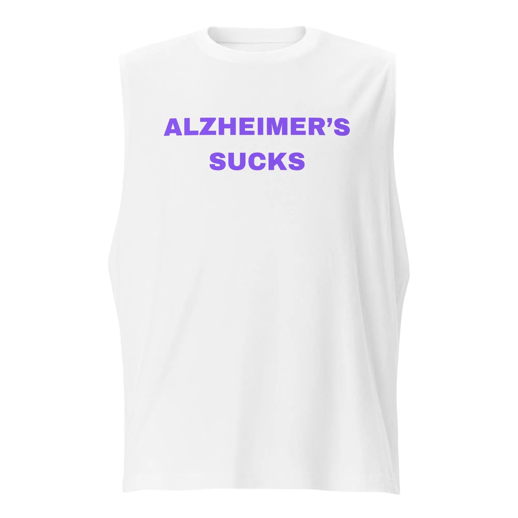 Muscle Shirt Alzheimer's Sucks by Alzheimer's Awareness