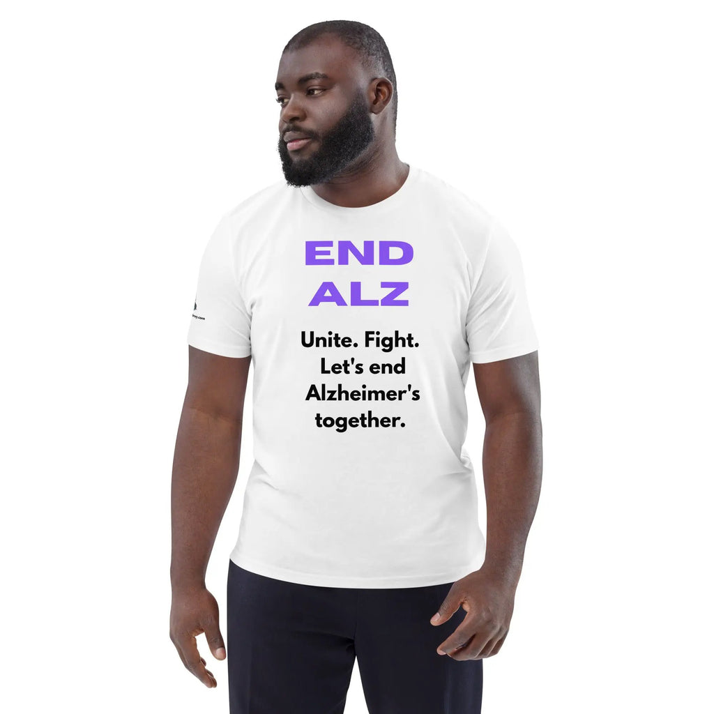 END ALZ Unisex T-Shirt - End Alzheimer's T-Shirt | Alzheimer's Awareness | Superior Quality Stanley/Stella 100% Organic Cotton by Alzheimer's Awareness