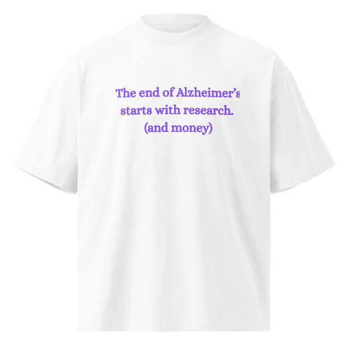 Alzheimer's T-Shirt - Unisex Organic Oversized High Neck T-Shirt by Alzheimer's Awareness