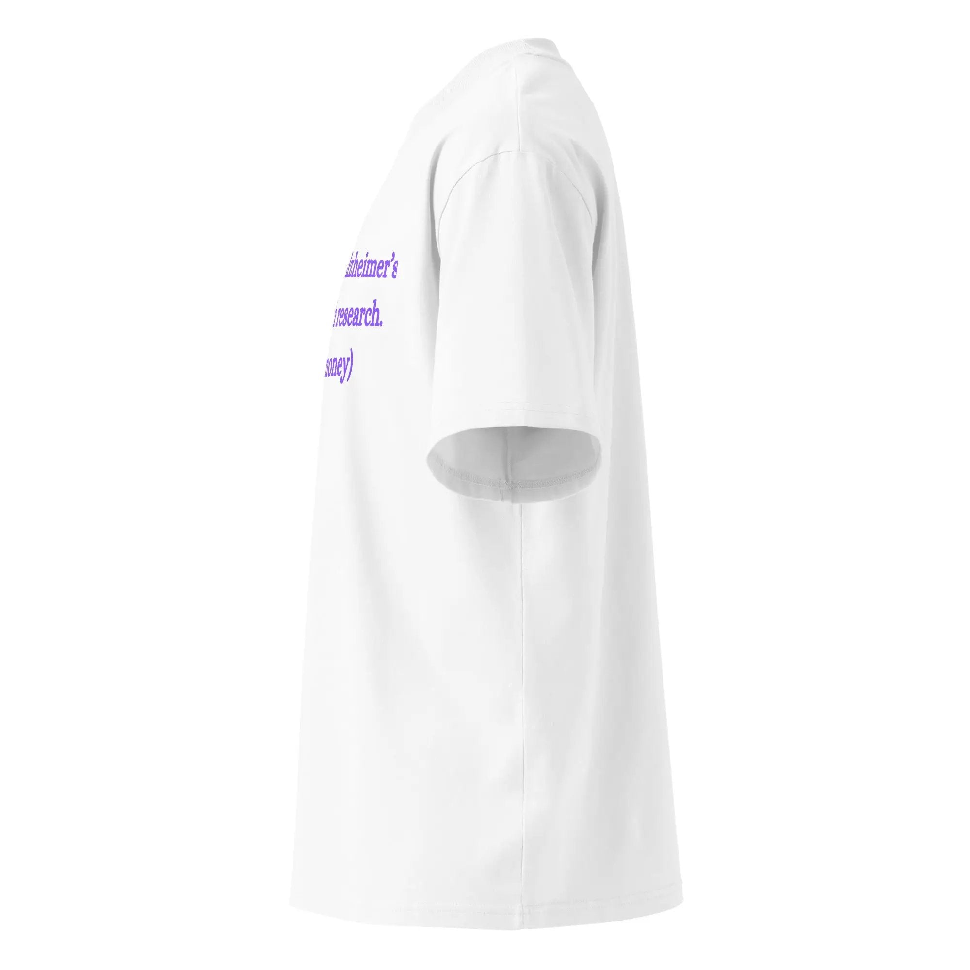Alzheimer's T-Shirt - Unisex Organic Oversized High Neck T-Shirt by Alzheimer's Awareness