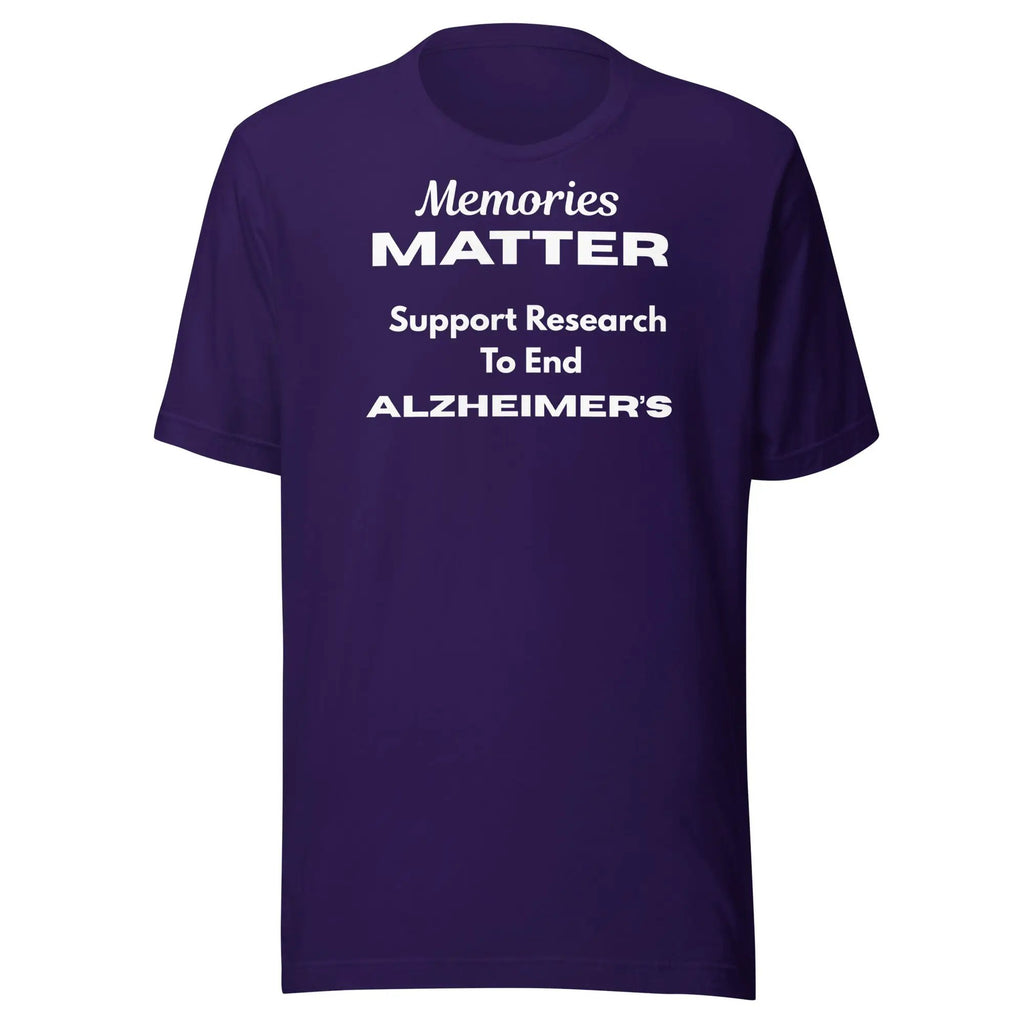 Memories Matter Alzheimer's Awareness T-Shirt | Bella + Canvas 100% Cotton Design by Alzheimer's Awareness
