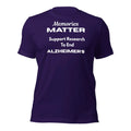Memories Matter Alzheimer's Awareness T-Shirt | Bella + Canvas 100% Cotton Design by Alzheimer's Awareness