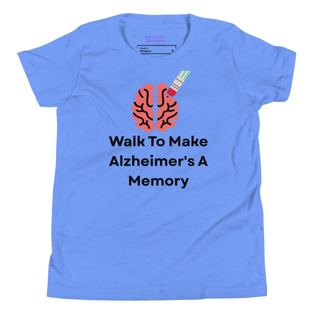Youth Short Sleeve T-Shirt Walk To Make Alzheimer's A Memory by Alzheimer's Awareness