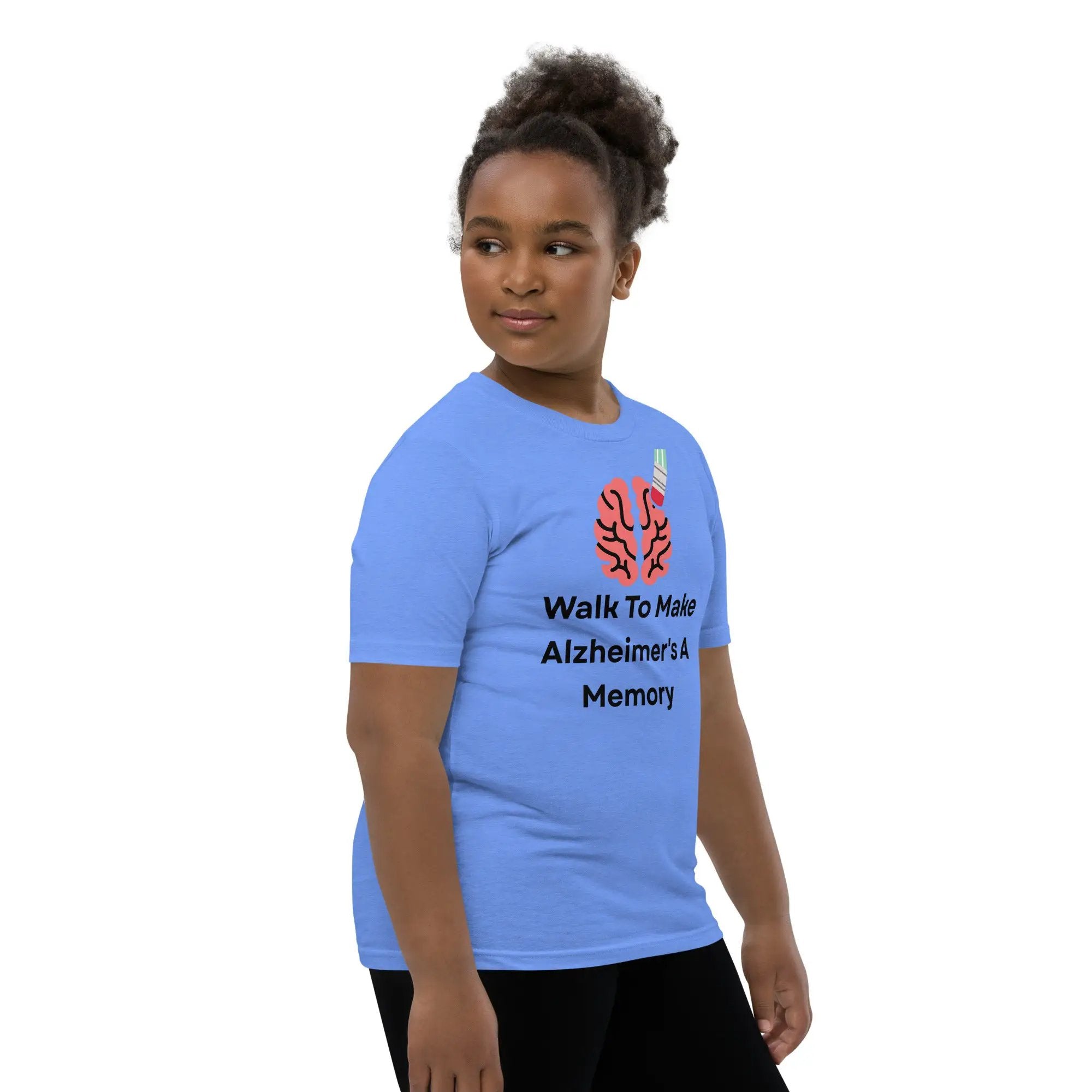 Youth Short Sleeve T-Shirt Walk To Make Alzheimer's A Memory by Alzheimer's Awareness